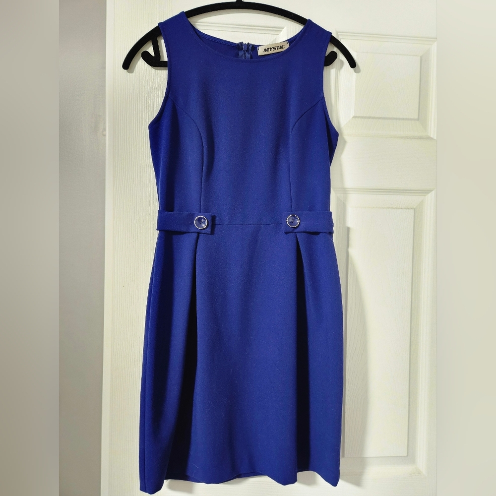 Mystic Royal Blue Knee Length Dress